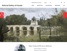 Tablet Screenshot of gallery.ca